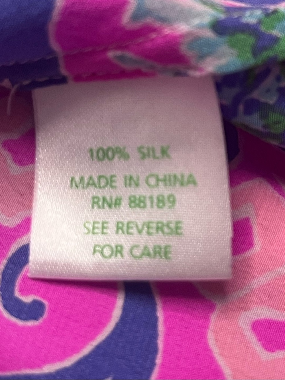 Lilly Pulitzer 100% Silk Pink Multi Print Sleeveless Tank Top - Picture 6 of 6